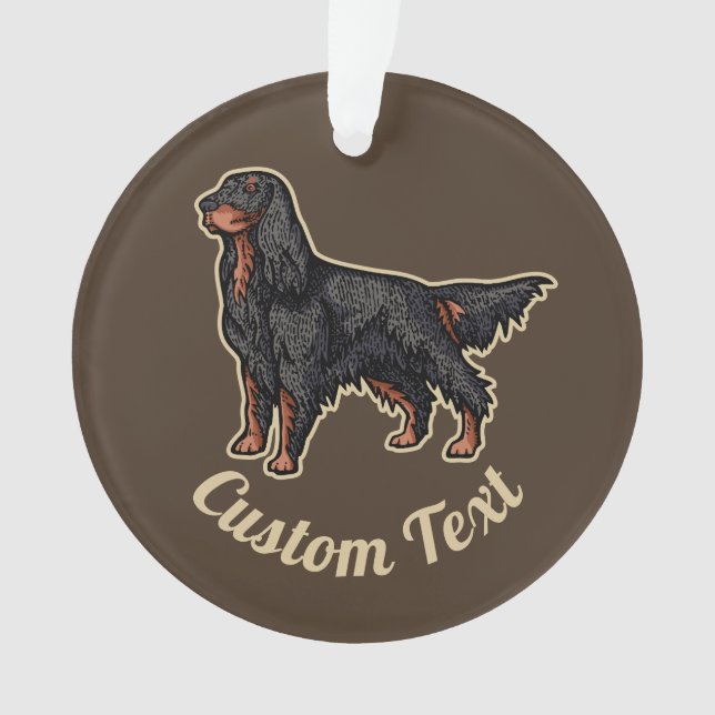 Ornamento de Ilustracion Gordon Setter (Anverso)