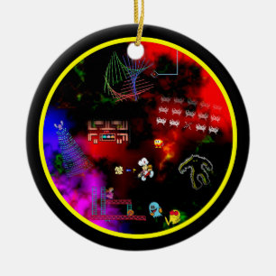 Ornamento de imágenes de arcade clásico