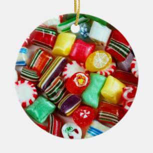 Ornamento de impresión de caramelos para navidades