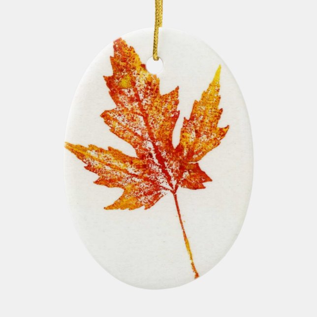 Ornamento de impresión de la naturaleza de la hoja (Frente)