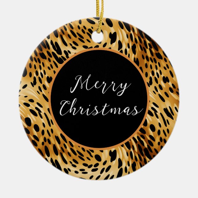 Ornamento de impresión de leopardo (Frente)