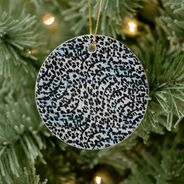 Ornamento de impresión de leopardo en negrita (Árbol)