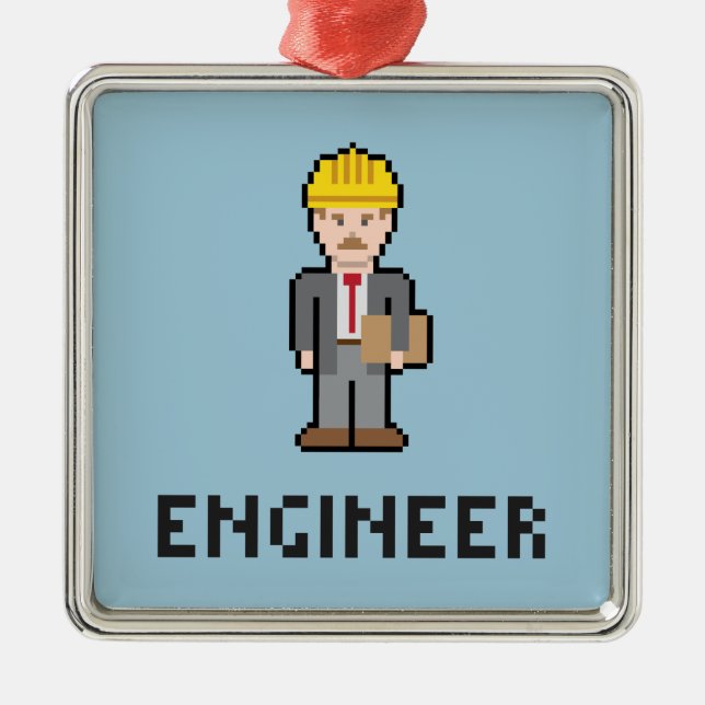 Ornamento de ingeniero de píxeles (Frente)