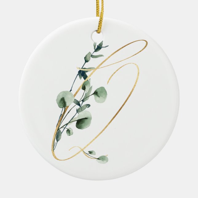 Ornamento de iniciales de feriados de invierno (Frente)