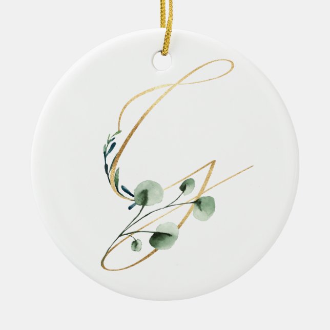 Ornamento de iniciales de feriados de invierno (Frente)