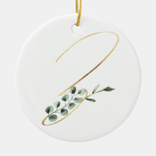 Ornamento de iniciales de feriados de invierno