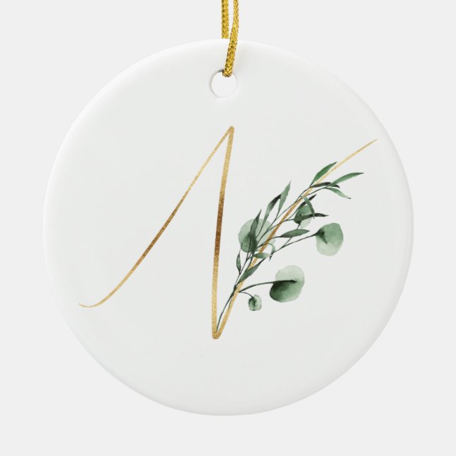 Ornamento de iniciales de feriados de invierno (Frente)