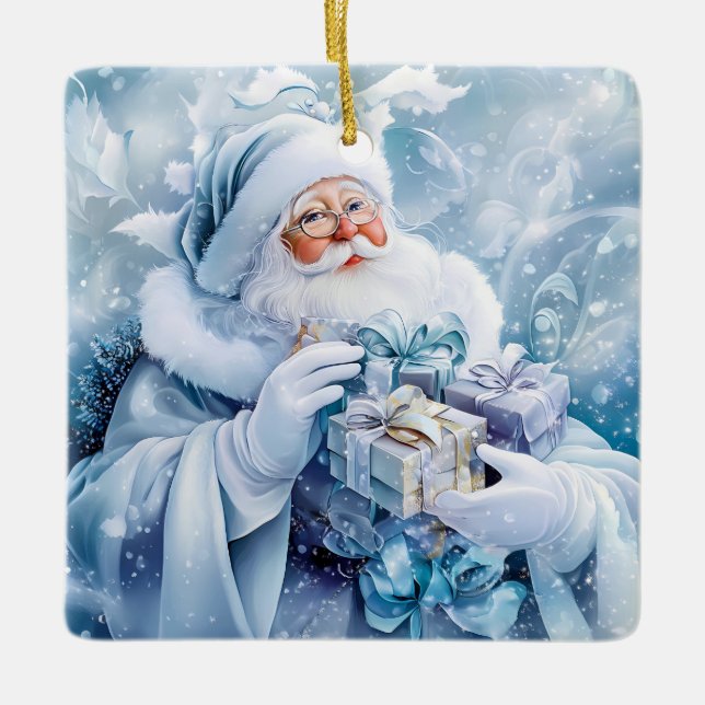 Ornamento de invierno azul (Anverso)