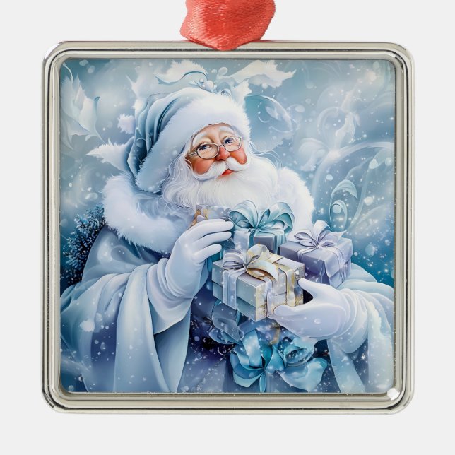 Ornamento de invierno azul (Frente)