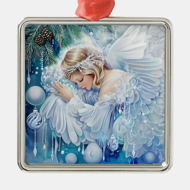 Ornamento de invierno azul (Frente)