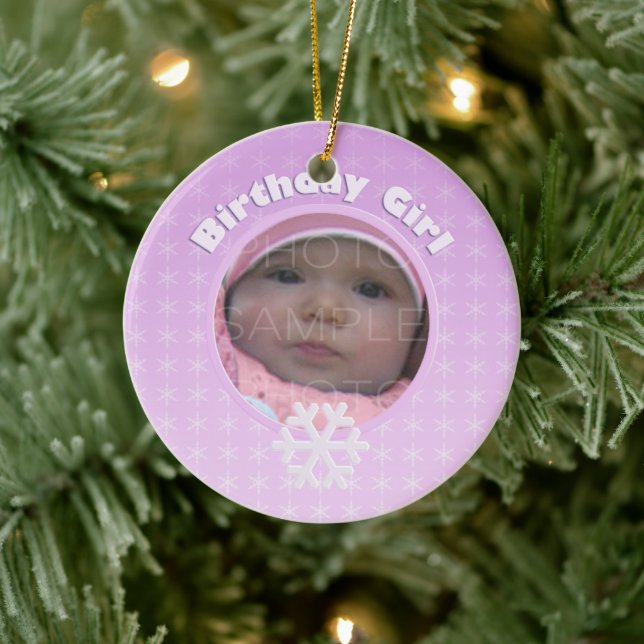 Ornamento de invierno Chica de cumpleaños de Onede (Árbol)