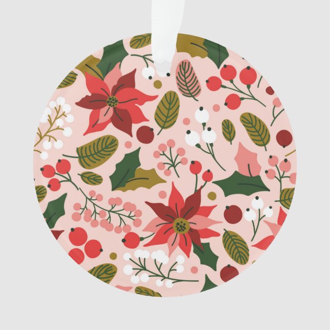 Ornamento de invierno de Poinsettia (Anverso)