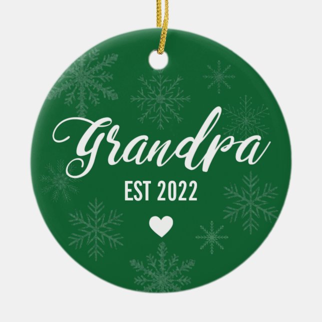 Ornamento de Invitación de embarazo de papá al abu (Frente)