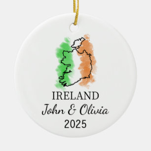 Ornamento de Irlanda personalizado, regalo de band