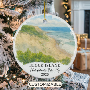 Ornamento de Isla de Bloques Personalizado, Isla R