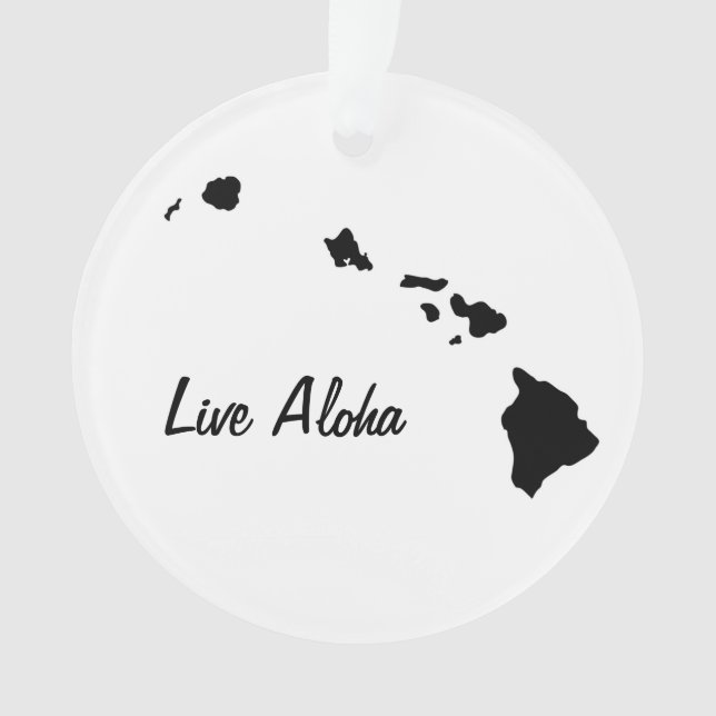 Ornamento de islas hawaianas personalizado (Anverso)