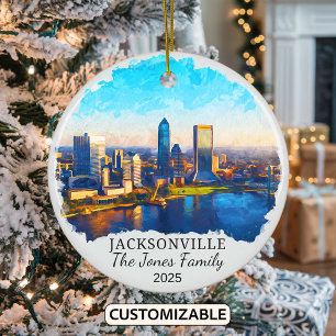 Ornamento de Jacksonville personalizado, estado de