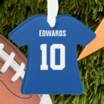 Ornamento de Jersey azul y blanco oscuro