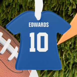 Ornamento de Jersey azul y blanco oscuro