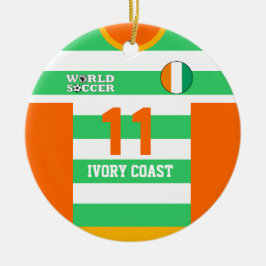 Ornamento de Jersey de Ivory Coast World Soccer