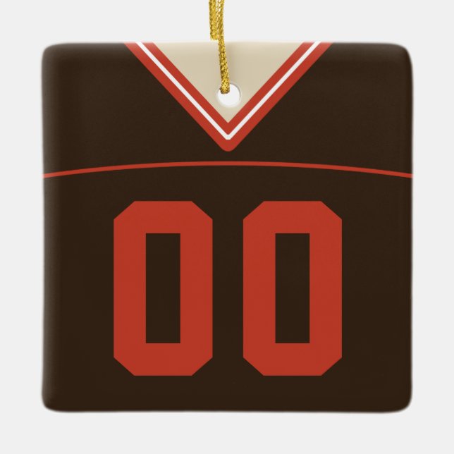 Ornamento de Jersey de Lacrosse en el Fútbol de pe (Anverso)
