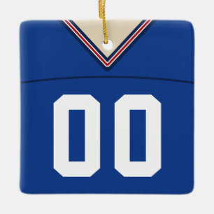 Ornamento de Jersey de Lacrosse en el Fútbol de pe