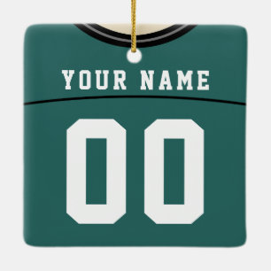 Ornamento de Jersey de Lacrosse en el Fútbol de pe