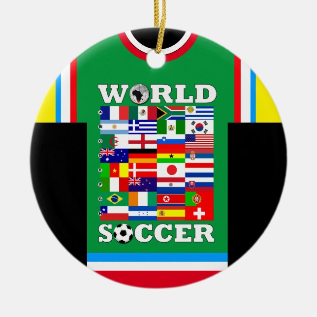 Ornamento de Jersey de World Soccer Flags (Frente)