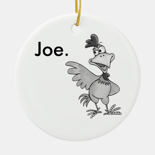 Ornamento de Joe del pollo (Frente)