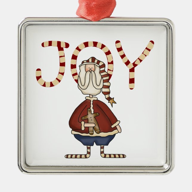 Ornamento de Joy Santa Keepsake (Frente)