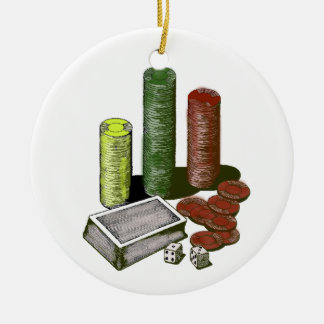 Ornamento de juego del juego del póker