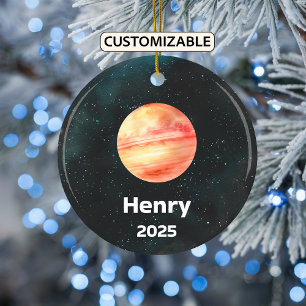 Ornamento de Júpiter personalizado, sistema solar