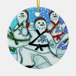 Ornamento de karate de los hombres de nieve