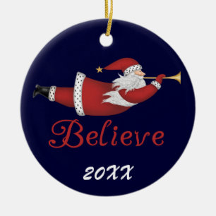 Ornamento de Keepsake de Santa Believe