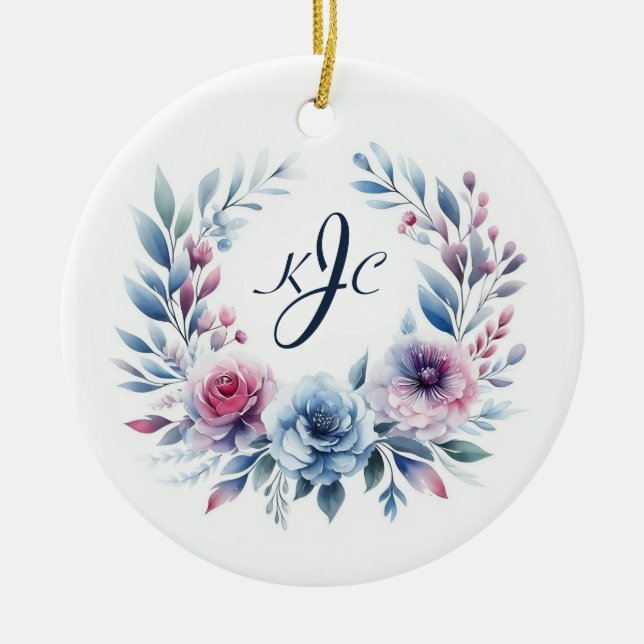 Ornamento de "Keepsake of Love in Full Bloom" (Frente)
