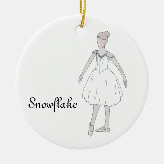 Ornamento de Keepsake para Snowflake (Frente)