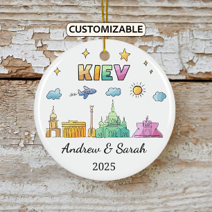 Ornamento de Kiev en Skyline personalizado, Ucrani