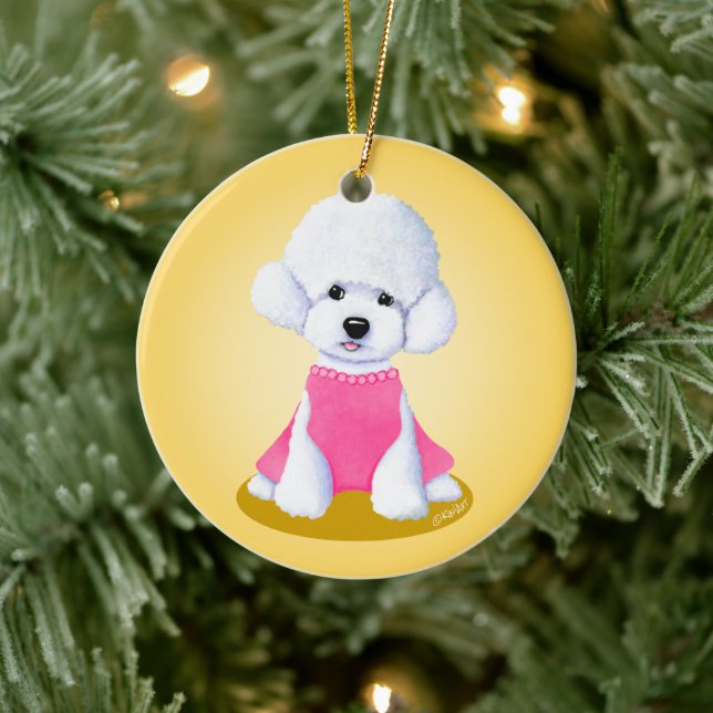Ornamento de KiniArt Bichon Frise (Árbol)