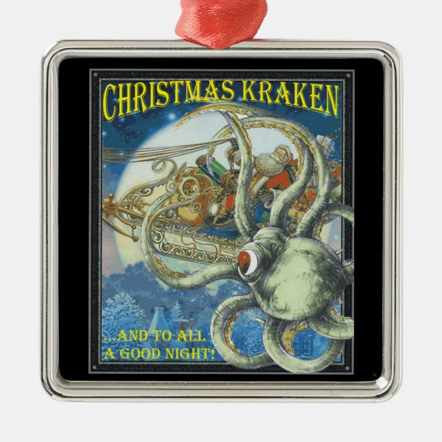 Ornamento de Kracken del navidad (Frente)
