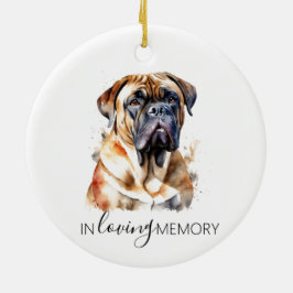 ornamento de la acuarela conmemorativa Bullmastiff