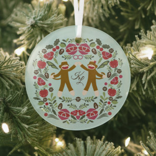 Ornamento de la alegría del mono sock