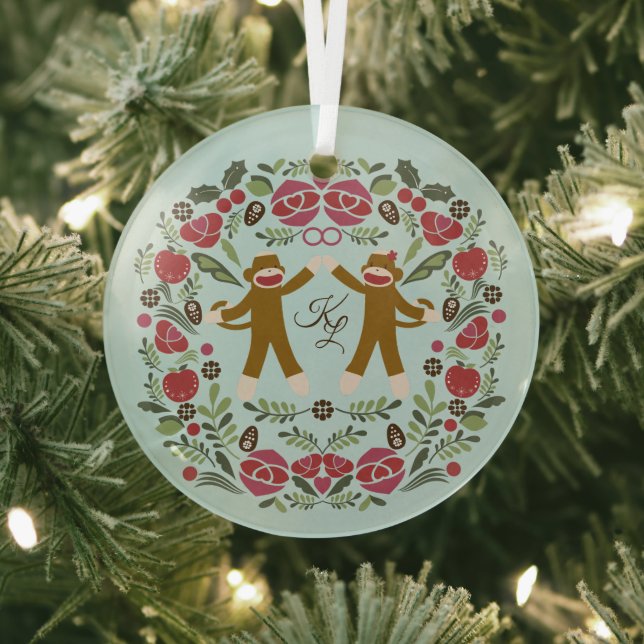 Ornamento de la alegría del mono sock (in situ)