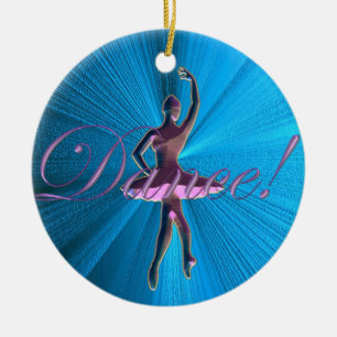 Ornamento de la bailarina del rosa y de las azules
