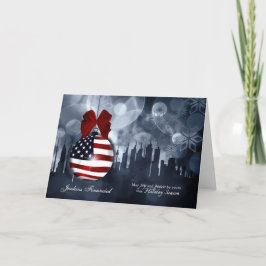Ornamento de la bandera americana y navidad del