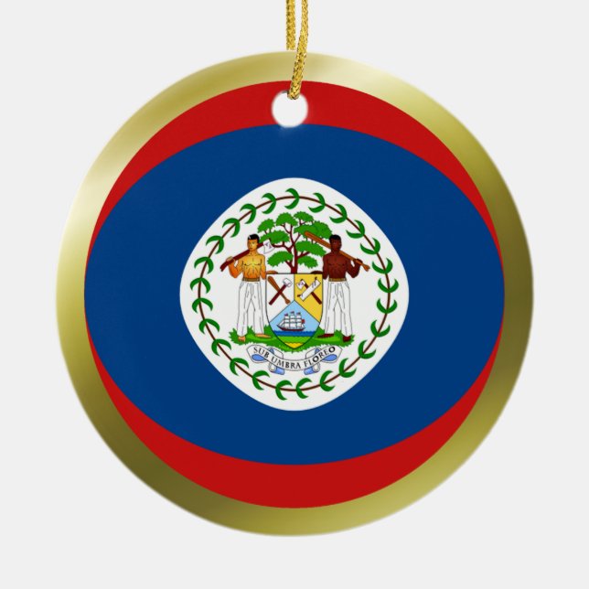 Ornamento de la bandera de Belice (Frente)