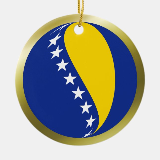 Ornamento de la bandera de Bosnia y Hercegovina (Frente)