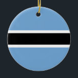 Ornamento de la bandera de Botswana<br><div class="desc">Ornamento con la bandera de Botswana,  oficialmente la República de Botswana.</div>