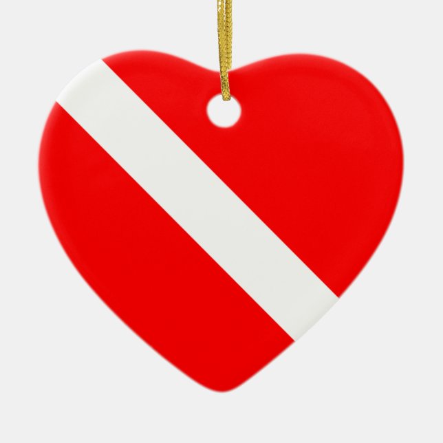 Ornamento de la Bandera de Buceo Scuba (de doble c (Frente)