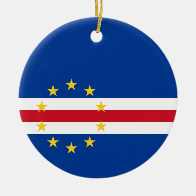 Ornamento de la bandera de Cabo Verde (Frente)