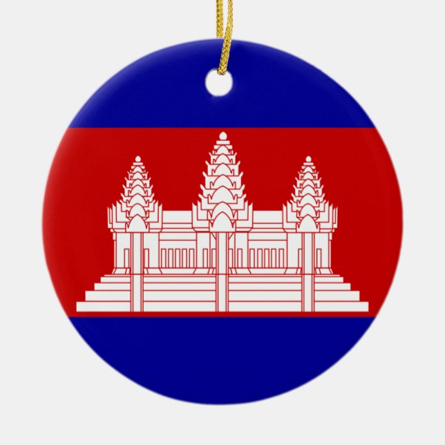 Ornamento de la bandera de Camboya (Frente)